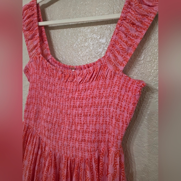 Free People Pink Smocked Boho Dress - Picture 4 of 8
